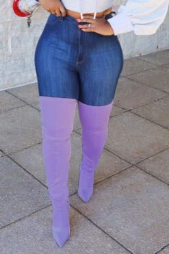 Solid Color Stylish Zipper Stiletto Boots -Clothing Outlet Store 68b86ee005cf1c3be20e3820be0c5feb