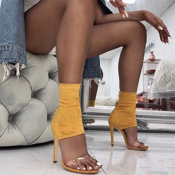 Solid Color Stylish Transparent Sandals 2 Solid Color Stylish Transparent Sandals - Image 2