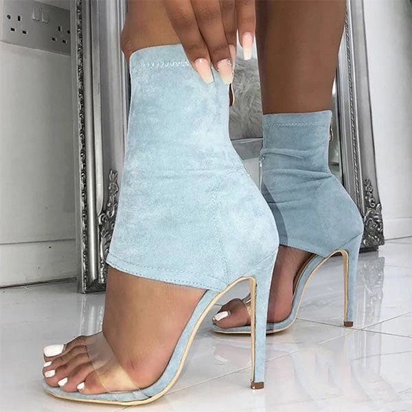 Solid Color Stylish Transparent Sandals 7 Solid Color Stylish Transparent Sandals - Image 7