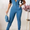 Solid Color Classic Jumpsuit