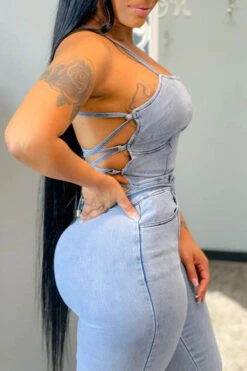Light Blue Pretty Backless Jumpsuit -Clothing Outlet Store C21071619 LB 4 940a5070 c81e 4819 bad4 35c42b82deec