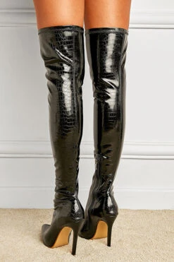 Solid Color On-Trend Boot -Clothing Outlet Store C21072304 BK 3 f5e1dace 482e 44b4 84ef 702e3f16ad9d