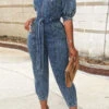 Blue Chic Denim Jumpsuit