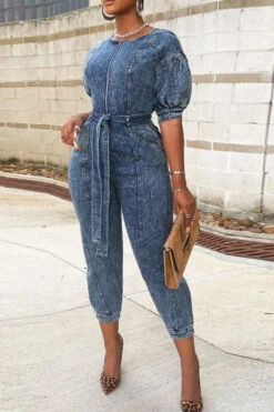 Blue Chic Denim Jumpsuit