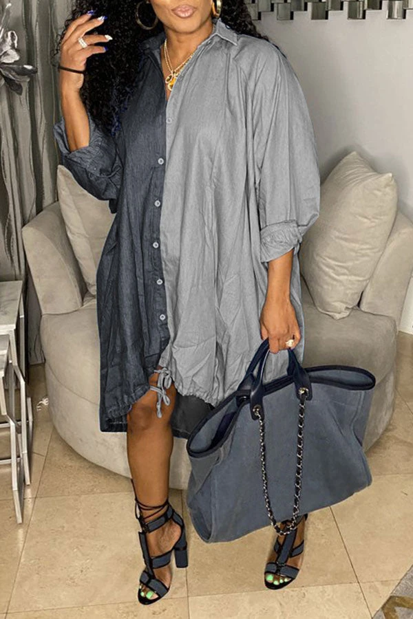 Hit Color On-trend Oversize Single Breasted Midi Dress 6 Hit Color On-trend Oversize Single Breasted Midi Dress - Image 6