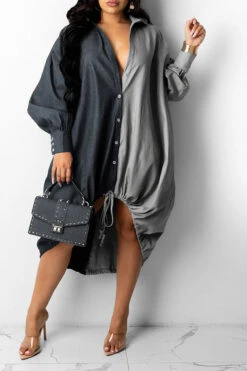 Hit Color On-trend Oversize Single Breasted Midi Dress 18 Hit Color On-trend Oversize Single Breasted Midi Dress -Clothing Outlet Store C21083116 BK 3 8700eef3 518c 4df5 9a11 f876da9a1b22