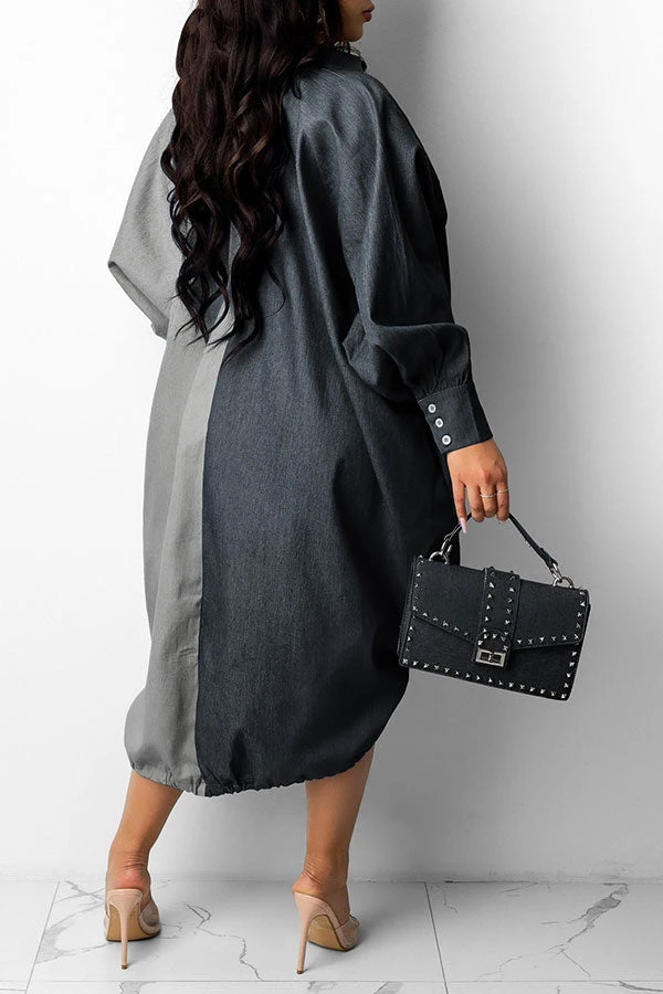 Hit Color On-trend Oversize Single Breasted Midi Dress 8 Hit Color On-trend Oversize Single Breasted Midi Dress - Image 8