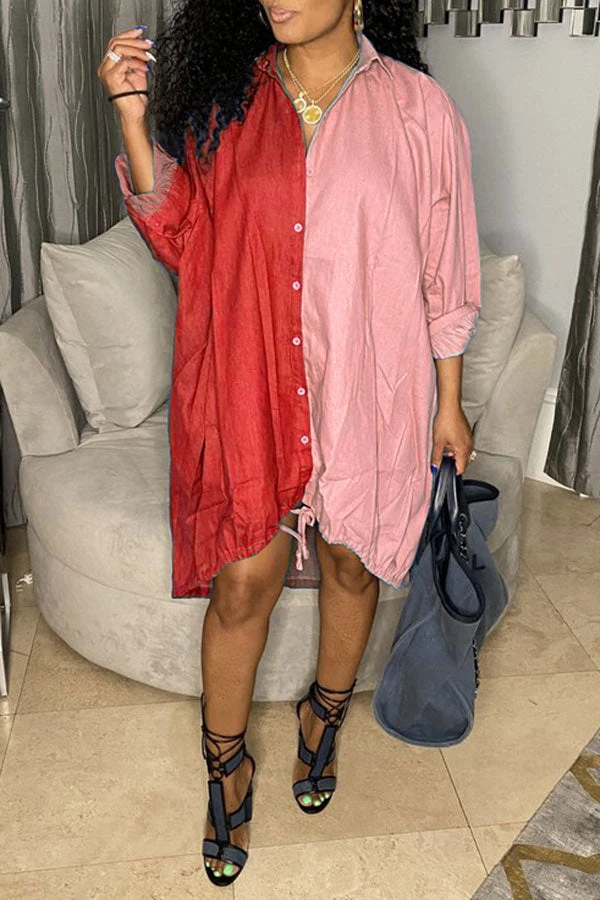 Hit Color On-trend Oversize Single Breasted Midi Dress 9 Hit Color On-trend Oversize Single Breasted Midi Dress - Image 9