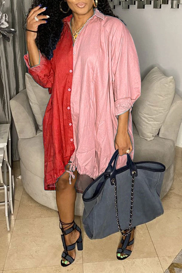 Hit Color On-trend Oversize Single Breasted Midi Dress 10 Hit Color On-trend Oversize Single Breasted Midi Dress - Image 10