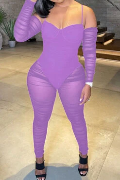 Solid Color Party See-Through Jumpsuit 12 Solid Color Party See-Through Jumpsuit -Clothing Outlet Store C21092703 PU 1 d2c4b395 19c6 4115 bd6e 073a0fd64d31