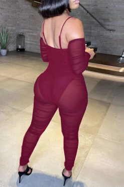 Solid Color Party See-Through Jumpsuit 15 Solid Color Party See-Through Jumpsuit -Clothing Outlet Store C21092703 RE 2 f3f47136 a29a 4ba3 8612 814613fd725c