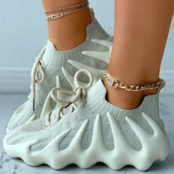 Patchwork Sporty Sneakers 11 Patchwork Sporty Sneakers -Clothing Outlet Store C21102960 BE 1