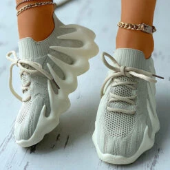 Patchwork Sporty Sneakers 12 Patchwork Sporty Sneakers -Clothing Outlet Store C21102960 BE 2