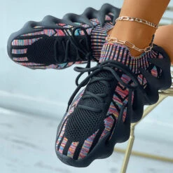 Patchwork Sporty Sneakers 14 Patchwork Sporty Sneakers -Clothing Outlet Store C21102960 RT 2