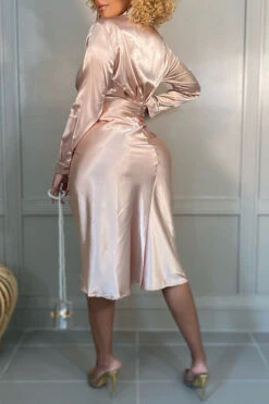 Solid Color Elegant Button Thru Midi Dress 9 Solid Color Elegant Button Thru Midi Dress -Clothing Outlet Store C21110111 PI 2 87028023 3e6a 4a6d 813c 62b6d2103592