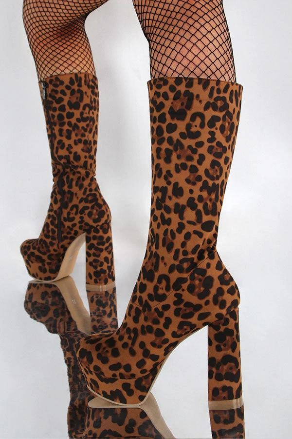 Solid Color Whimsical Zipper Block Platform Boots 14 Solid Color Whimsical Zipper Block Platform Boots - Image 14