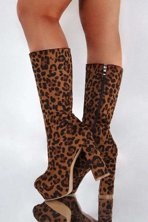 Solid Color Whimsical Zipper Block Platform Boots 15 Solid Color Whimsical Zipper Block Platform Boots - Image 15