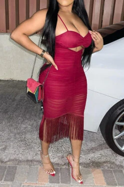 Solid Color On-trend Tassel Cutout Midi Dress 10 Solid Color On-trend Tassel Cutout Midi Dress -Clothing Outlet Store C22030738 RR 1 4700be45 513e 4cef bdd7 6a3c69c1acef