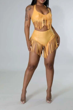 Solid Color Glamorous Tassel Bikini -Clothing Outlet Store C22041153 YE 3 084f262e b2f6 41cb a5a1 6171d6e70d63