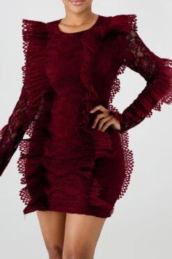 Lace Elegant See-Through Mini Dress 9 Lace Elegant See-Through Mini Dress -Clothing Outlet Store C22050352 WR 1 a91dc09d 3044 4a84 8021 3d2815375b7c