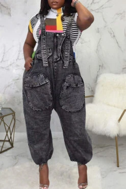 Solid Color Casual Jumpsuit 12 Solid Color Casual Jumpsuit -Clothing Outlet Store C22051344 BK 1 6126c01b 314c 4cec bbd2 310ed4428464