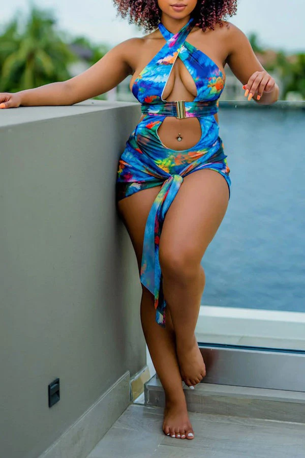 Abstract Print Unique Three Pieces 3 Abstract Print Unique Three Pieces - Image 3