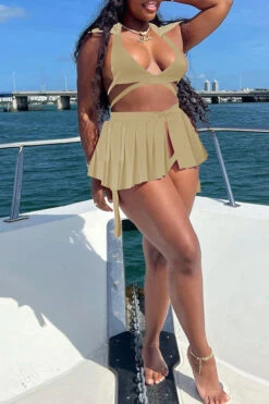 Solid Color Girly Pleated Three Pieces 16 Solid Color Girly Pleated Three Pieces -Clothing Outlet Store C22052363 KH 3 4de03030 9a60 483f 8b69 ee46c890a083