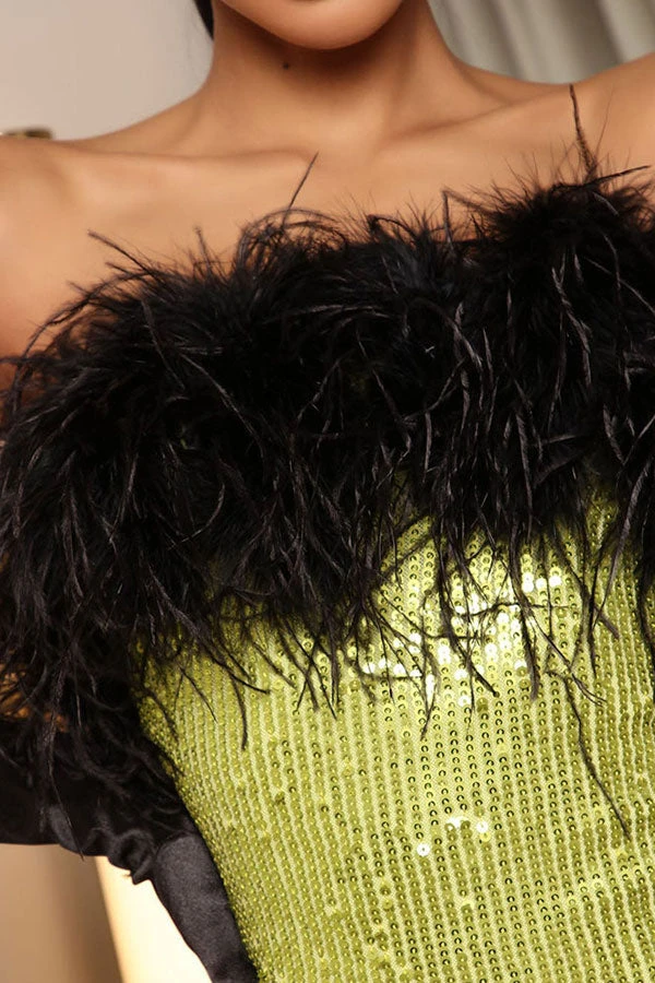 Sequined Kitsch Fluffy Mini Dress (Without Gloves) 2 Sequined Kitsch Fluffy Mini Dress (Without Gloves) - Image 2