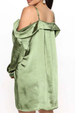 Solid Color Casual Single Breasted Mini Dress -Clothing Outlet Store C22080421 GR 2 7e2d56fa 2332 4e12 857e 504748987e0b