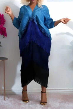 Color Block Boho Tassel Midi Dress -Clothing Outlet Store C22081003 BL 2 42a5b651 b98d 46be 8b82 1c6603a520fb