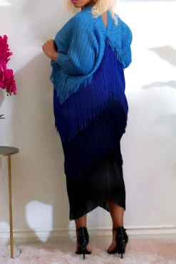 Color Block Boho Tassel Midi Dress -Clothing Outlet Store C22081003 BL 3 3b359ec7 cbd9 4a31 a89e a38fde9cfb63