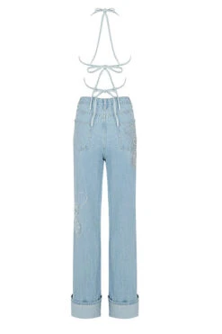 Butterfly Denim Rocking Backless Pant Suit -Clothing Outlet Store C22081063 BL 8 c33e2cf6 8160 4109 a7f5 f4ce70a11557