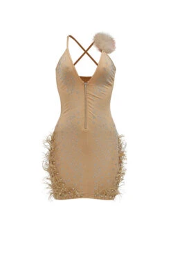 Rhinestone Party Fluffy Midi Dress -Clothing Outlet Store C22081960 AP 4 e9b4780b 3a9b 4aa1 af69 ae51e2cd496a