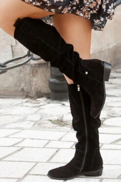 Solid Color Nautical Zip Through Boots 17 Solid Color Nautical Zip Through Boots -Clothing Outlet Store C22083046 BK 2