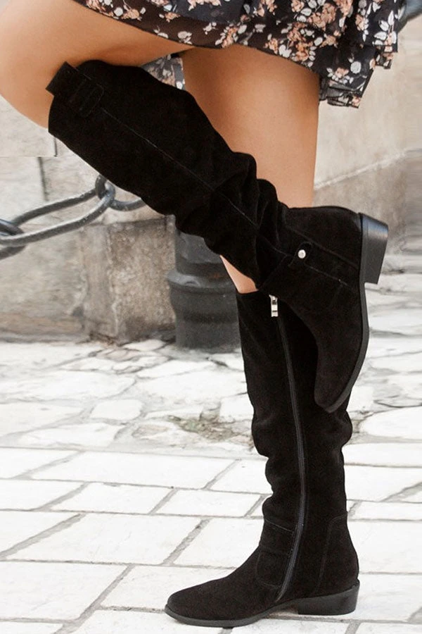 Solid Color Nautical Zip Through Boots 7 Solid Color Nautical Zip Through Boots - Image 7