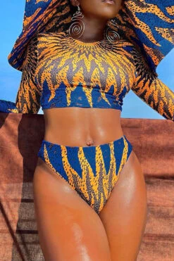 Graphic Print Retro Bikini