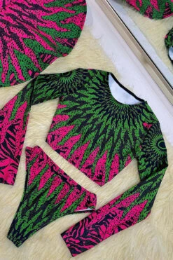 Graphic Print Retro Bikini -Clothing Outlet Store C22090929 GR 2