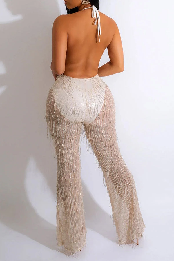 Sequined Glamorous Backless Jumpsuit 2 Sequined Glamorous Backless Jumpsuit - Image 2