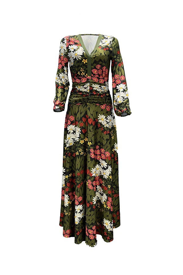 Floral Print Romantic Maxi Dress 4 Floral Print Romantic Maxi Dress - Image 4