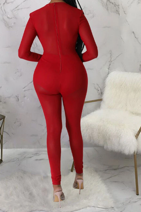 Solid Color Smart See-Through Jumpsuit 17 Solid Color Smart See-Through Jumpsuit - Image 17