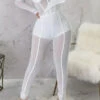 Solid Color Smart See-Through Jumpsuit