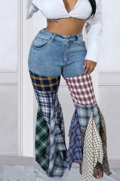 Houndstooth Cool Ruffle Pants