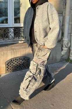 Solid Color Punk Multi Pocket Wide Leg Jeans -Clothing Outlet Store C23020842 AS 3 ab90095c 034e 4f19 ba47 379121e5b153