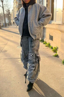 Solid Color Punk Multi Pocket Wide Leg Jeans -Clothing Outlet Store C23020842 AS 5 4924a25e b4b5 413f 8e0e 61d3c6956f6f