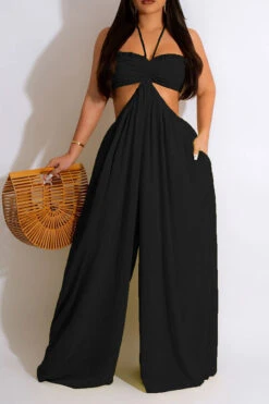 Solid Color Rocking Open Back Wide Leg Jumpsuit 8 Solid Color Rocking Open Back Wide Leg Jumpsuit -Clothing Outlet Store C23021535 BK 1 2ddabe15 c6f1 4ea9 8d94 dfaf15b31f27