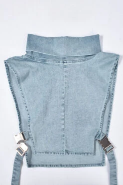 Solid Color Hot Buckled Denim Camisole -Clothing Outlet Store C23022027 BL 8