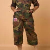 Camouflage Commuting Pocket Jumpsuit