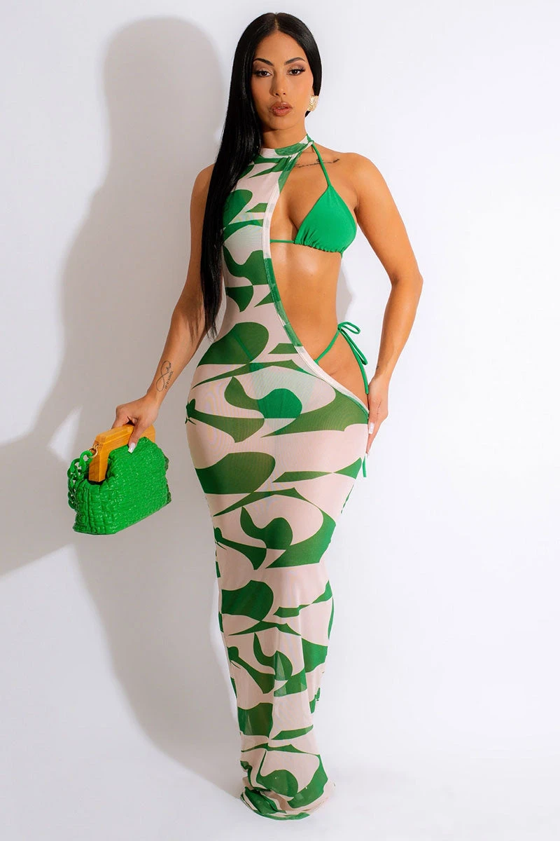 Abstract Print Striking Irregular Three Pieces 1 Abstract Print Striking Irregular Three Pieces