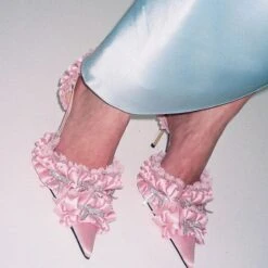 Rhinestone Bowknot Stunning Pointed Toe Heels