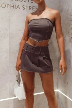 Solid Color Sweet Irregular Dress Suit -Clothing Outlet Store C23032969 AS 1